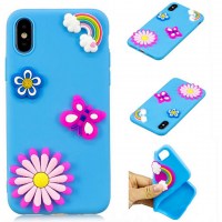 iphone X blue butterfly flowers case